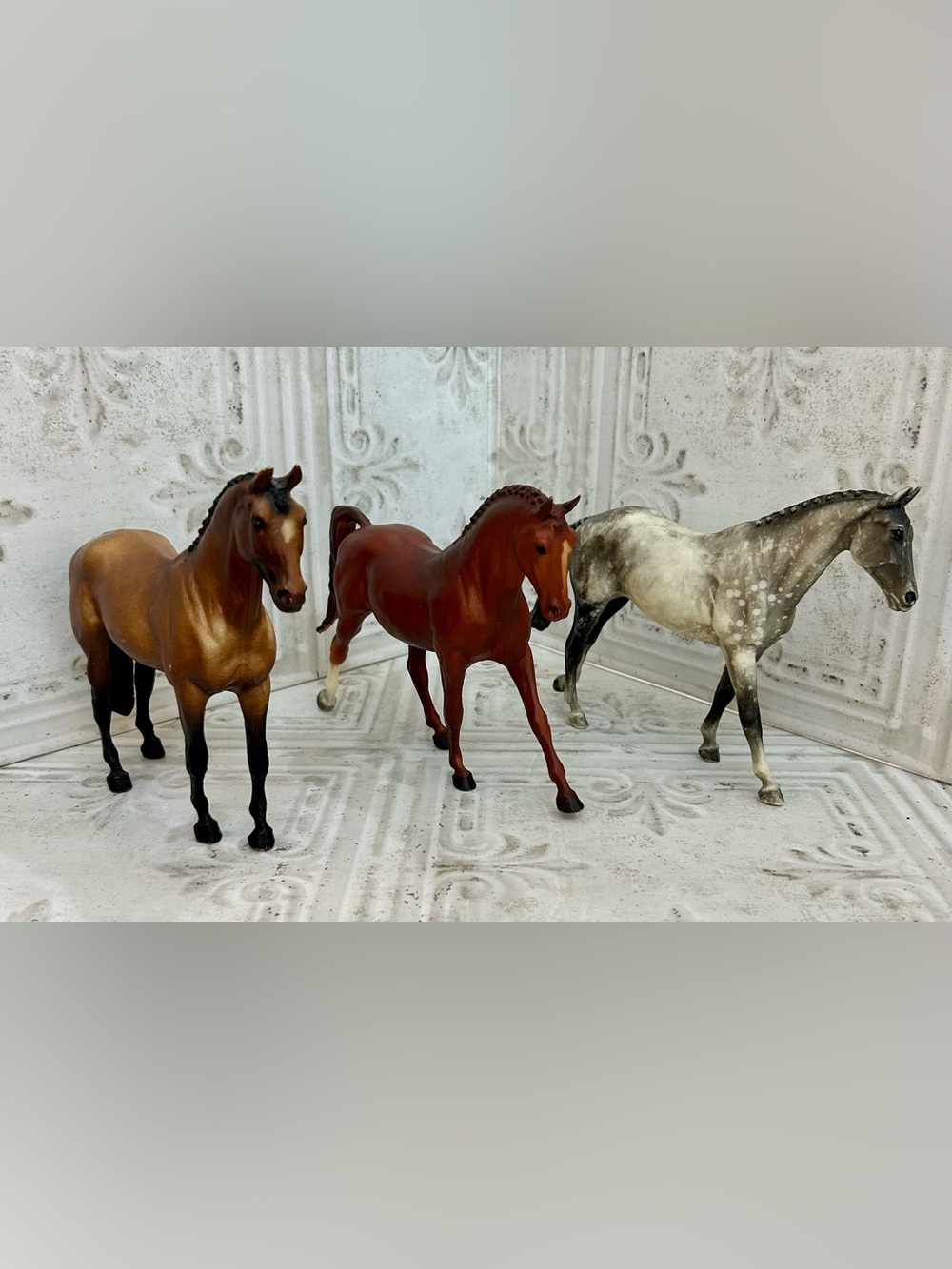 Vintage Breyer Horse U.S. Equestrian Team Gift Set Keen Mighty Tango Jet Run